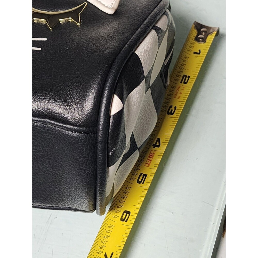 Betsey Johnson Black and White Cat Face Mini Bag - Picture 8 of 9